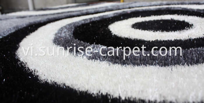 Thick Polyester Shaggy Rug with 3D design